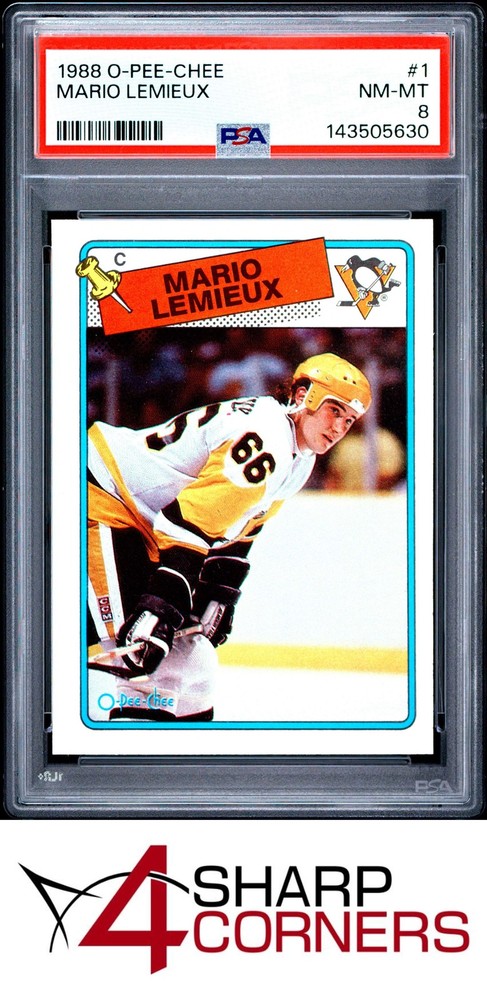 1988 O-Pee-Chee #1 Mario Lemieux Penguins Hof Psa 8New cards listed daily! Check back often!