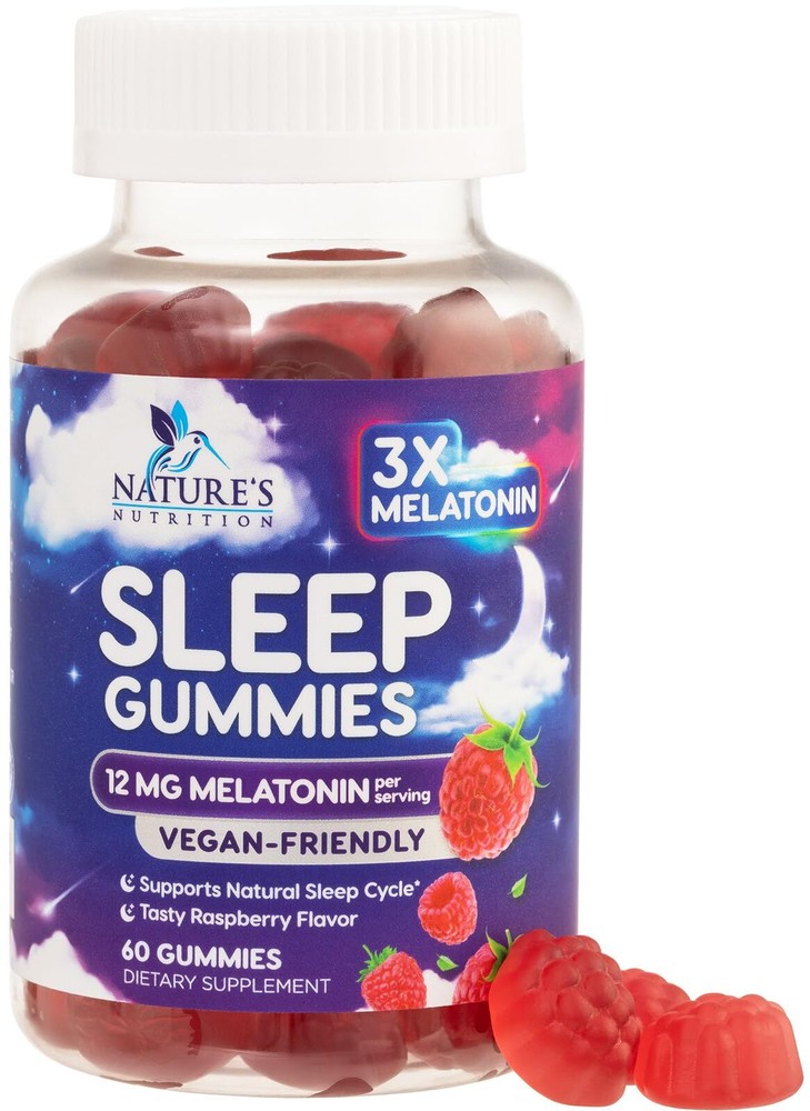 Sleep Gummies with Melatonin - Extra Strength Sleep Gummy, 12 mg Melatonin,