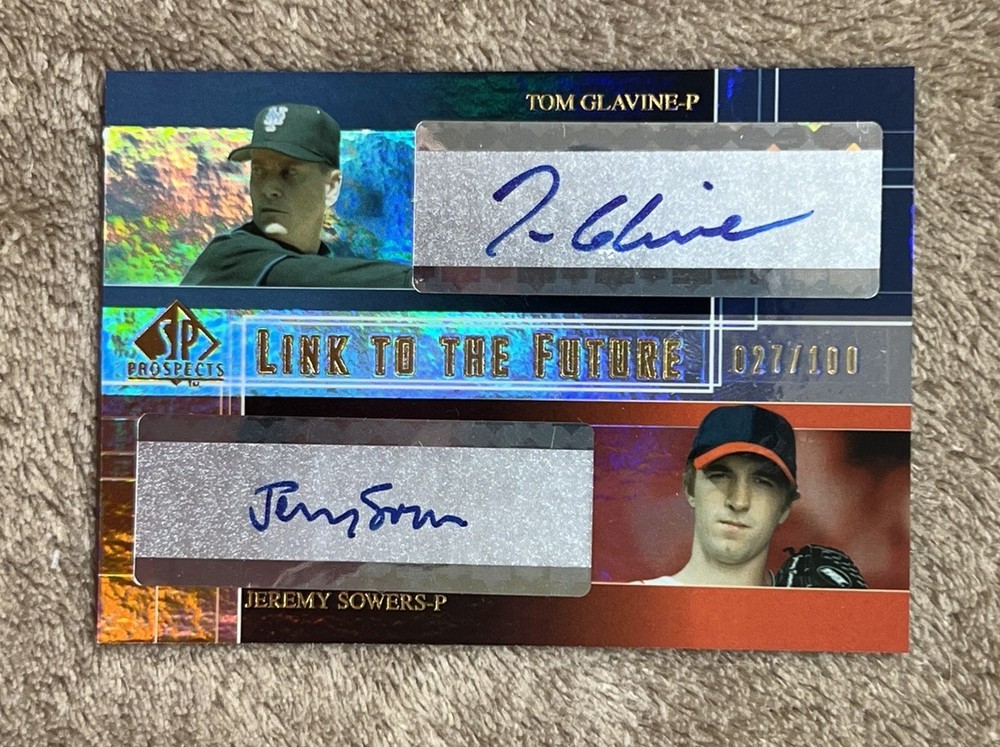 Tom Glavine/Jeremy Sowers 2004 SP Prospects Link to the Future Auto /100 #LF-TJ