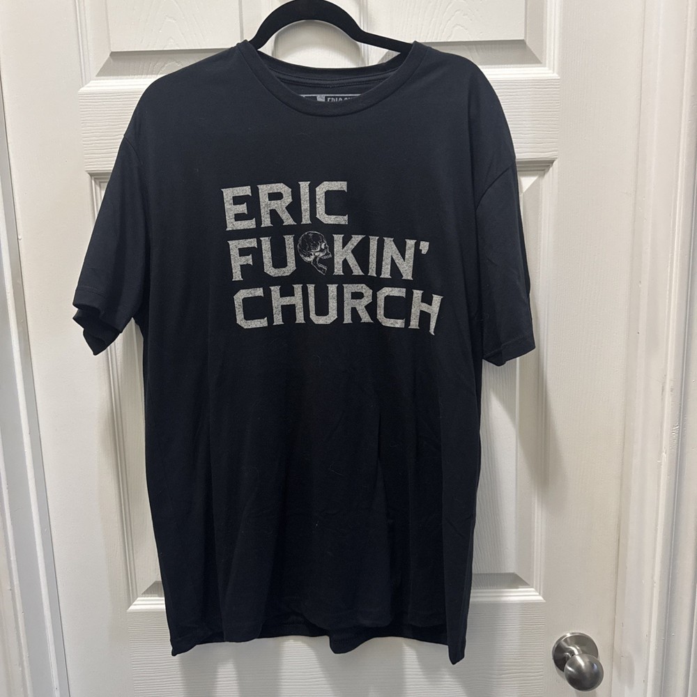 Official Eric Church Unisex Black Tour Concert T Shirt Size Extra large