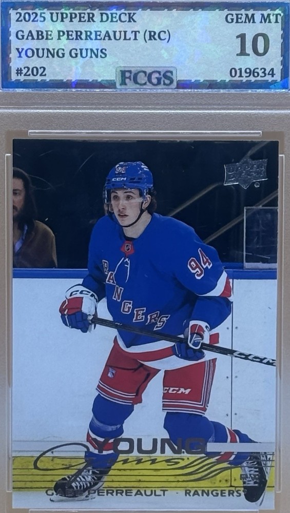 2025-26 Upper Deck - Young Guns Gabe Perreault #202 (RC) FCGS 10 Gem Mint