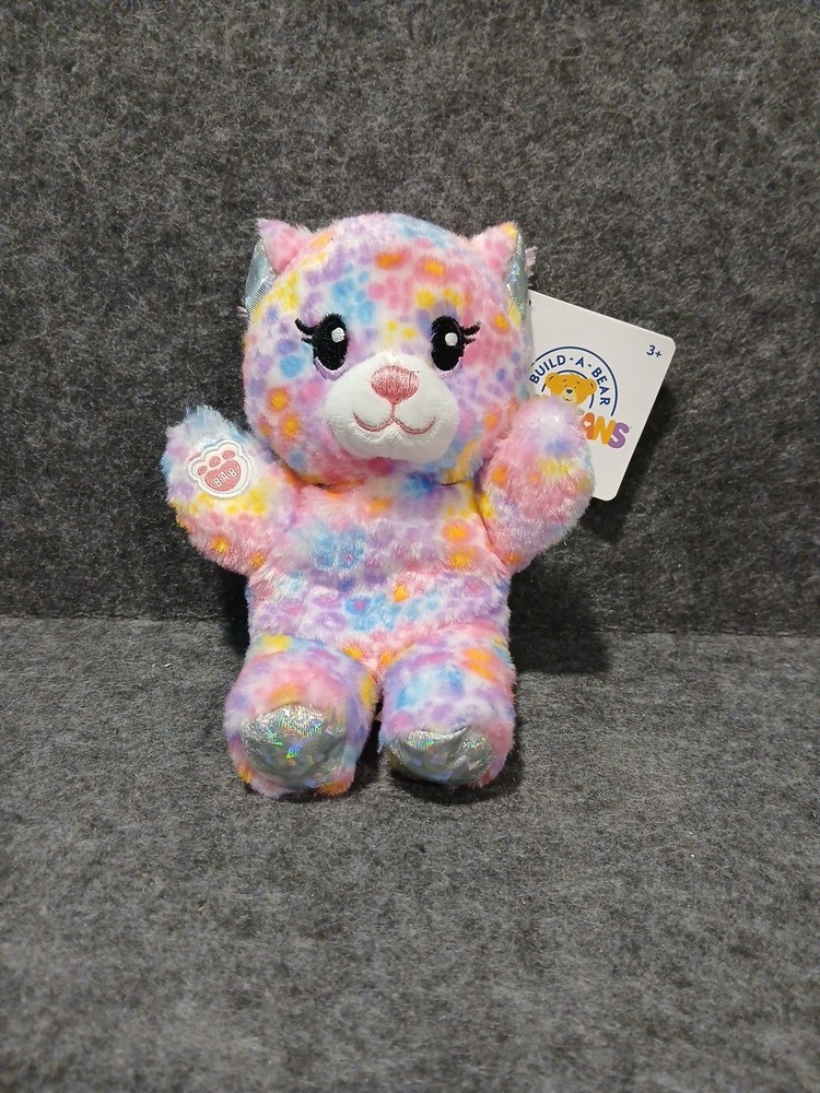 Build-A-Bear Mini Beans Limited Edition Rainbow Friends Leopard Stuffed Animal