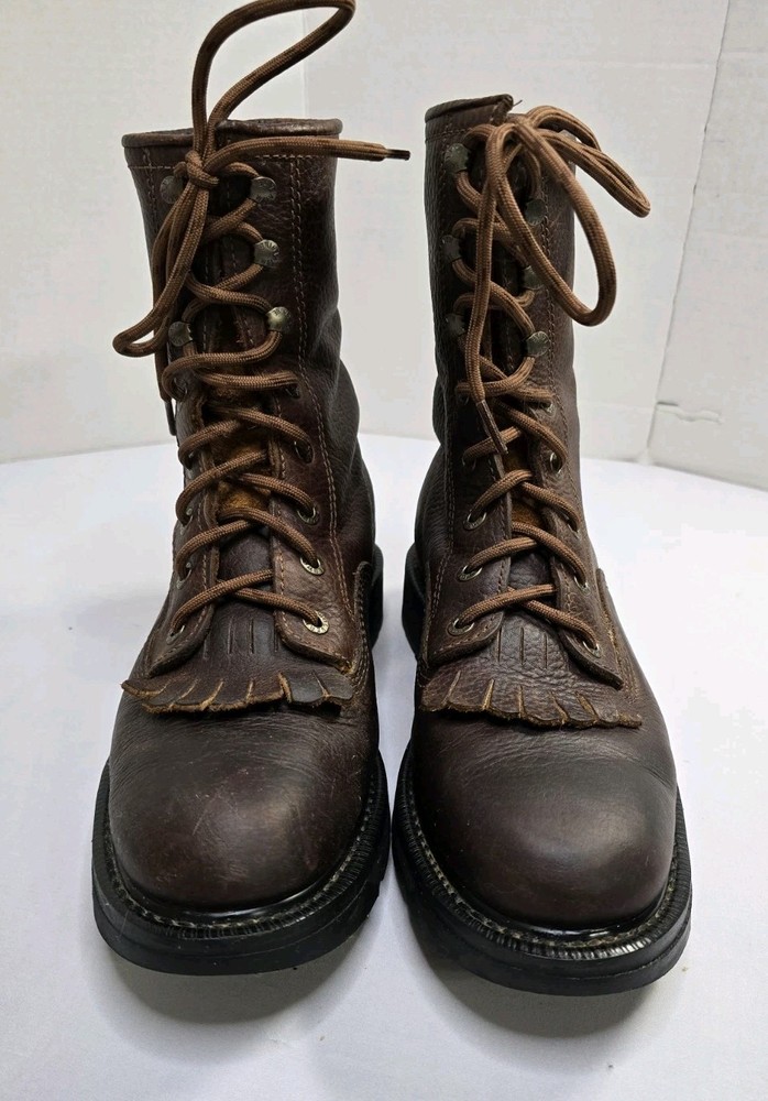 Wolverine Mens Size 9 Extra Wide Brown Leather Cowboy Roper Boots