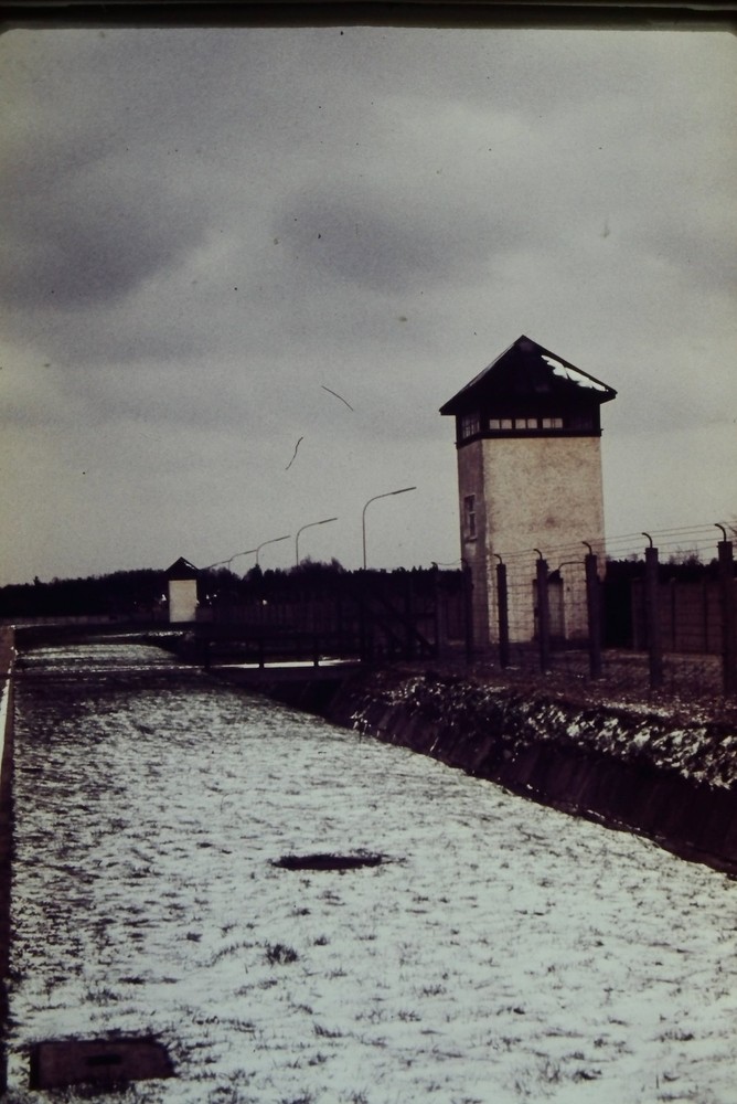 c1960's 35mm Slide Sachsenhausen Concentration Camp Watchtower Germany Memorial