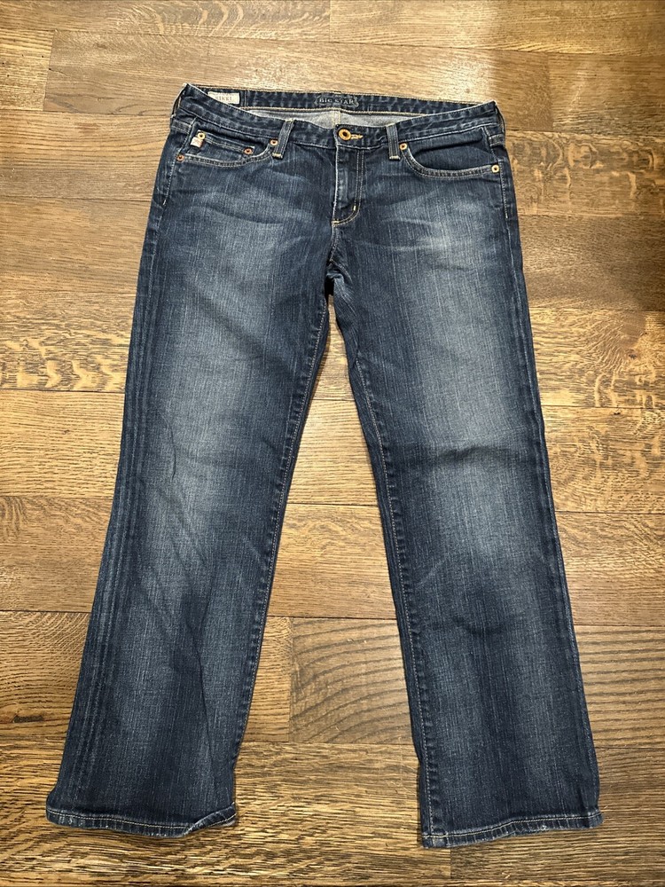 Women’s Big Star Size 29 Capri Raw Hem  Medium Wash Rikki 1974 Low Rise