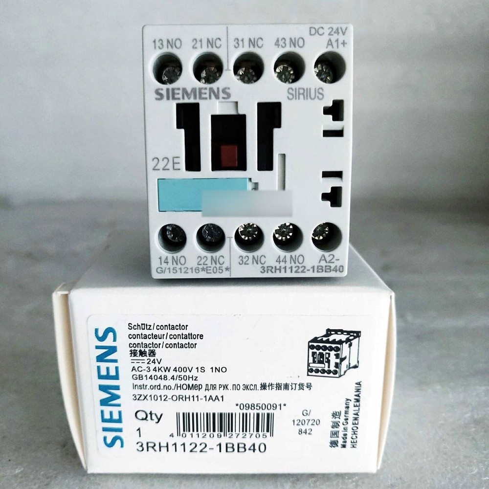3RH1122-1BB40 NEW IN BOX Siemens contactor 3RH1122-1BB40 DC24V 1 PCS Fast ship