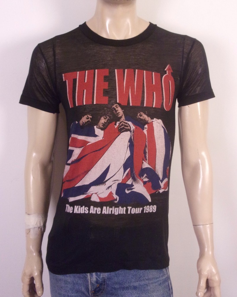 vintage 80s PAPER thin 1989 The Who Tour T-Shirt The Kids are Alright Concert M