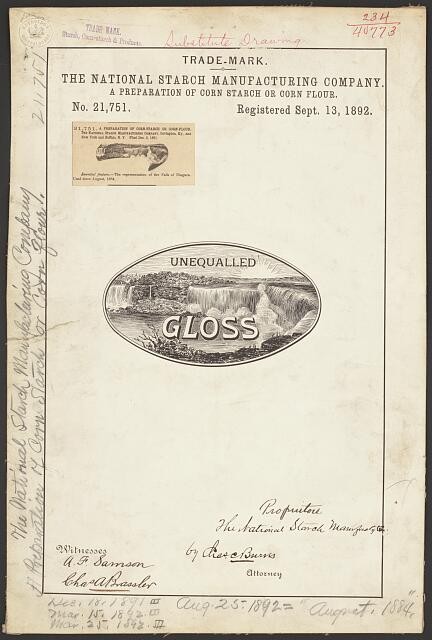 National Starch Manufacturing Company Niagara falls logo brand Preparation Corn