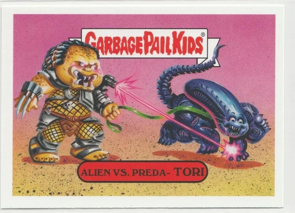 Alien vs Preda-Tori #1b Garbage Pail Kids GPK 2019 Revenge of the Oh Horror-ible
