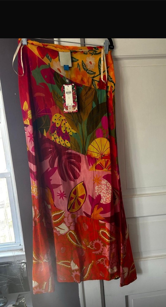 Farm Rio Long Floral Skirt – Elegant Dressy Maxi Skirt – Size M