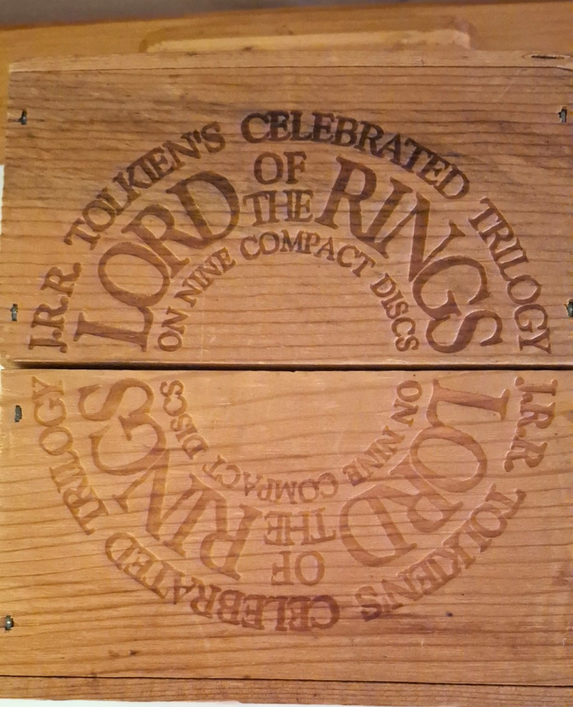 J.R.R. Tolkien Celebrated Trilogy Lord Of The Rings Wooden 9 CD Disc Box Set