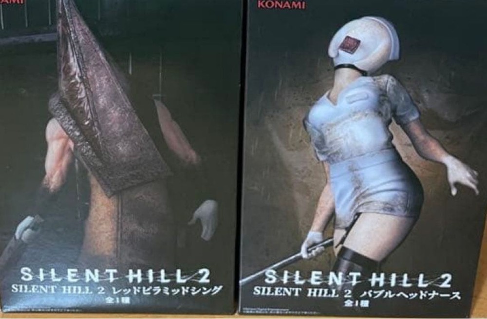 SILENT HILL 2 Red Pyramid Thing & Bubble Head Nurse Figure Set Konami Japan N 9