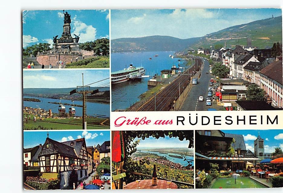Postcard Scenes & Views Rüdesheim am Rhein in Germany