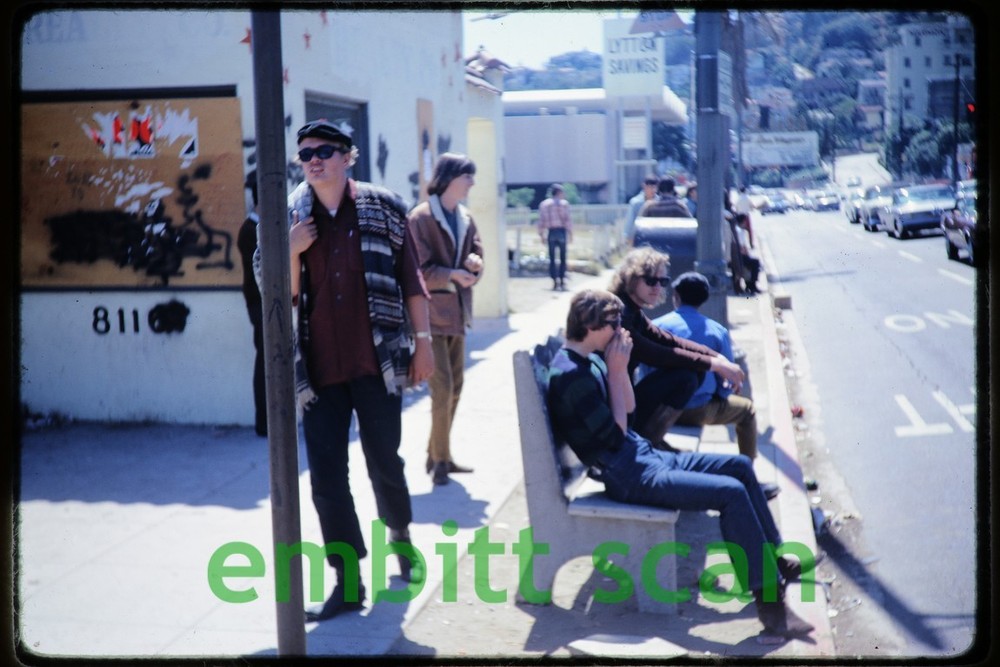 Original Slide, West Hollywood CA Street Scene, 1967