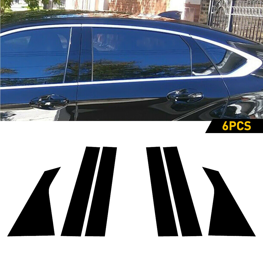 For 2014-2020 Chevy Impala Glossy Black Pillar Posts 6pcs Set Door Trim Cover