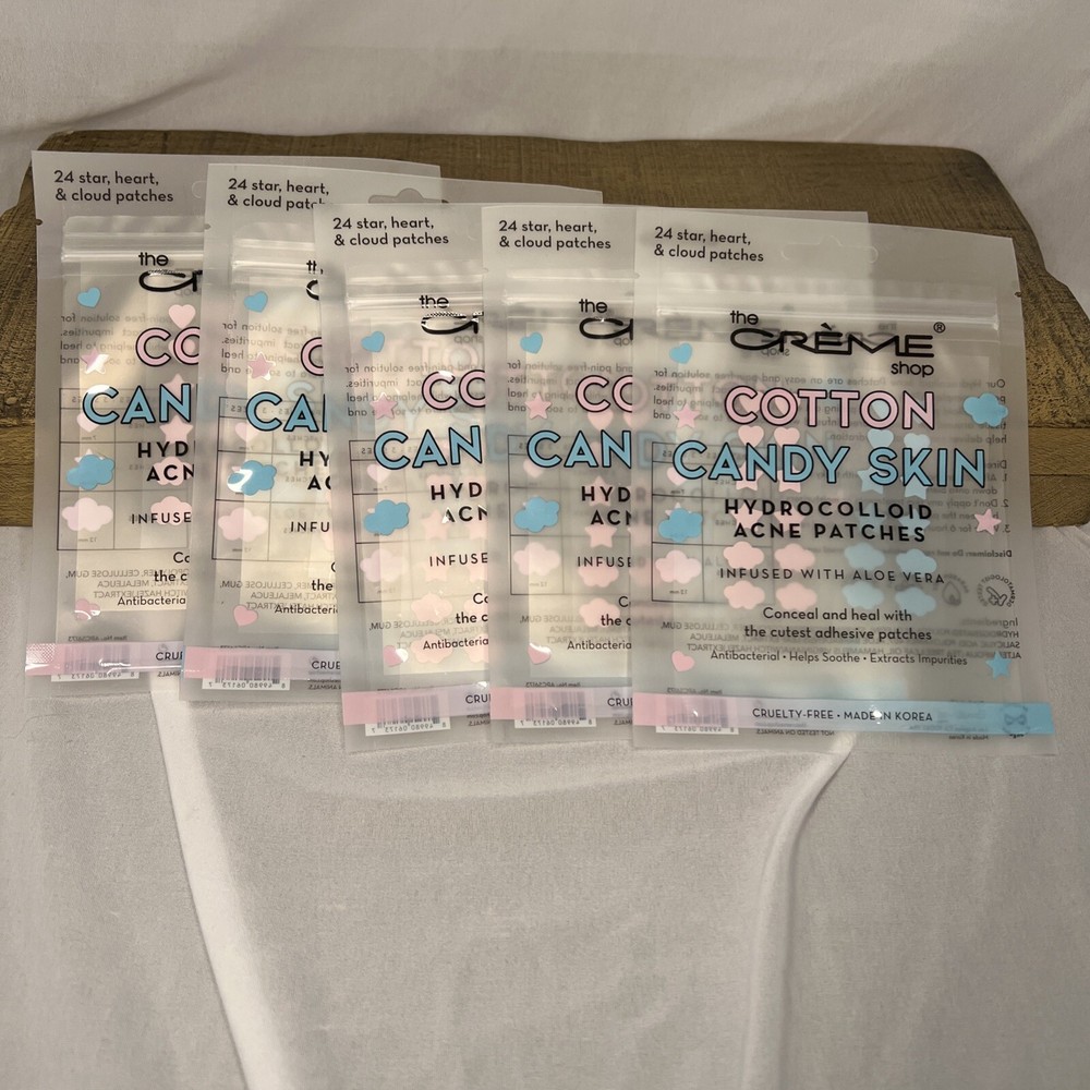 The Creme Shop 5 Pack Of 24 Cotton Candy Skin Hydrocolloid Acne Blemish Patches