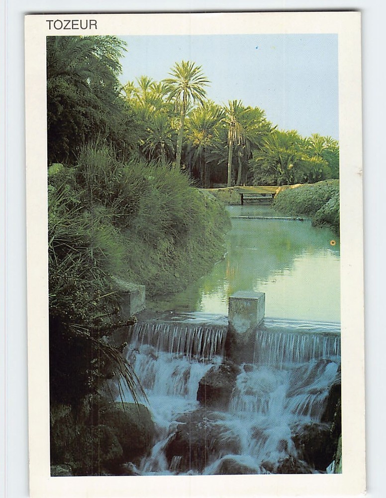 Postcard Dam & Waterfall Tozeur Tunisia