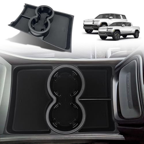 Center console organizer tray compatible with Rivian R1T R1S 2022-2024 Black