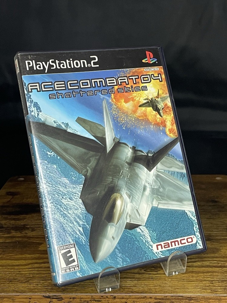 Ace Combat 4 CIB Shattered Skies Sony PlayStation 2 Black Label Complete Tested-image