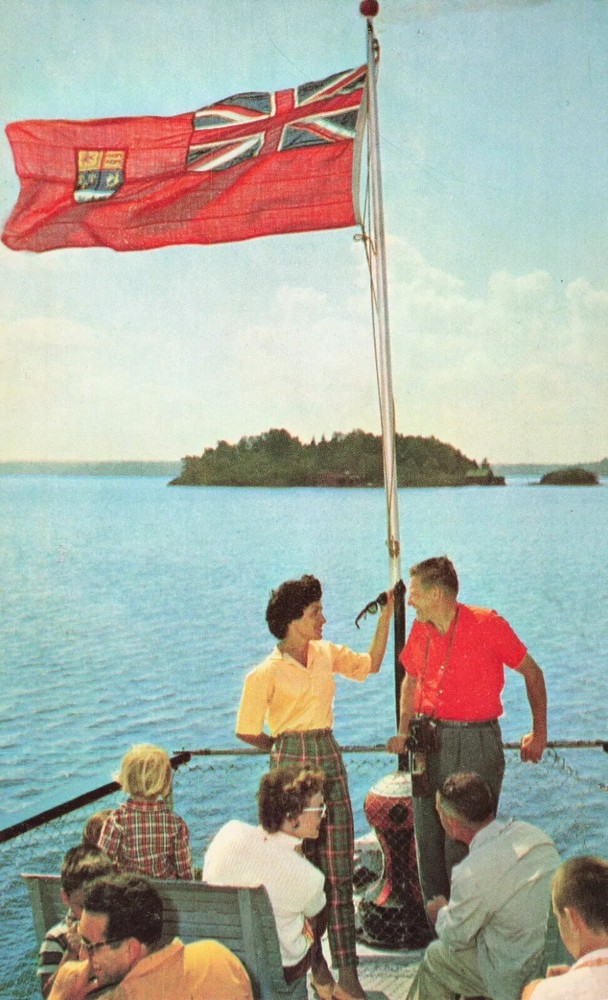Enjoying a Cruise on Lovely Lake of the Woods - Ontario Canada - ON Postcard