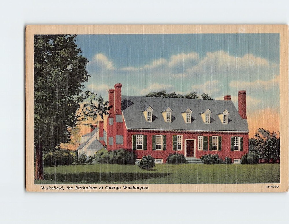 Postcard Birthplace of George Washington Wakefield Virginia USA
