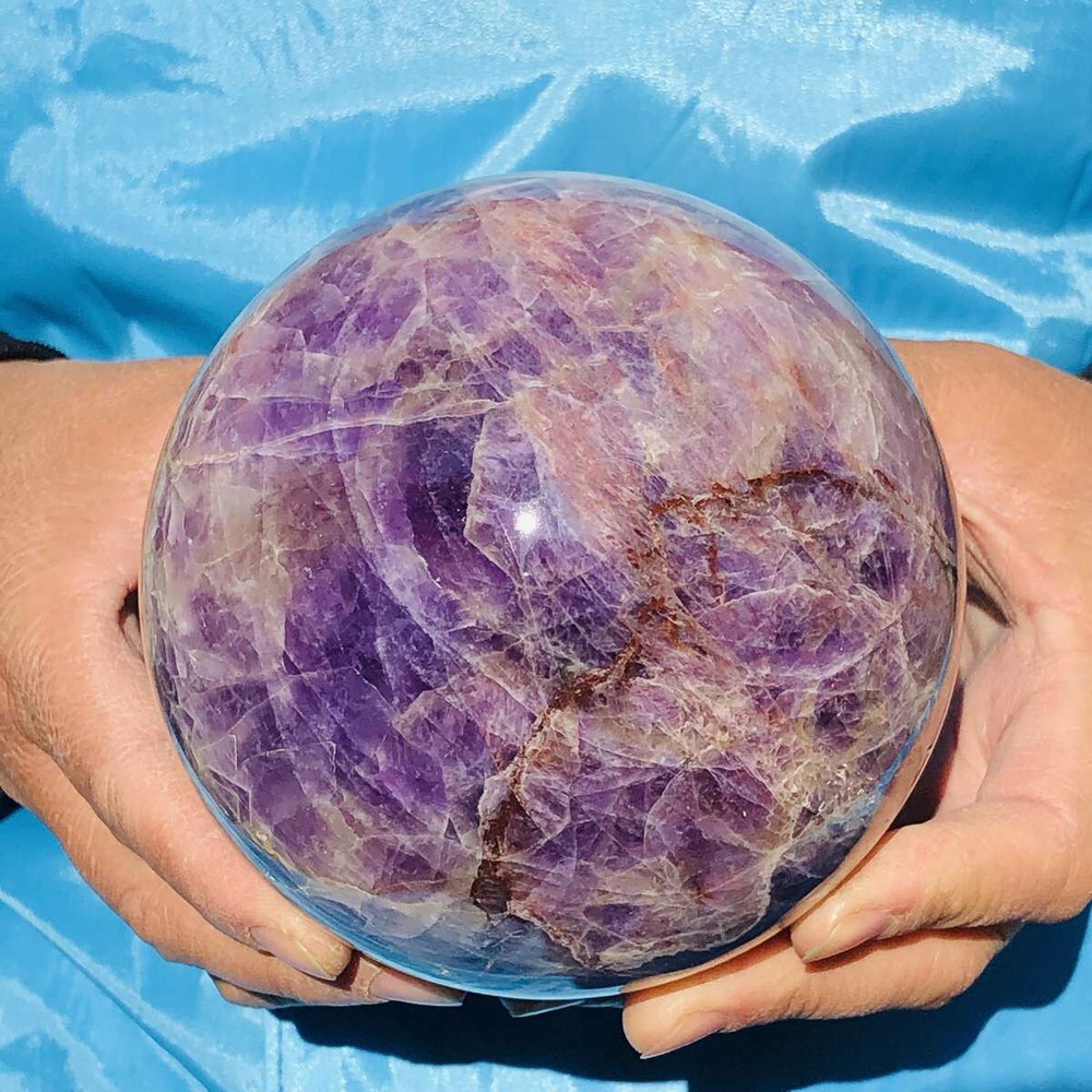 1920G Natural Amethyst Quartz Crystal Sphere Ball for Healing and Meditation
