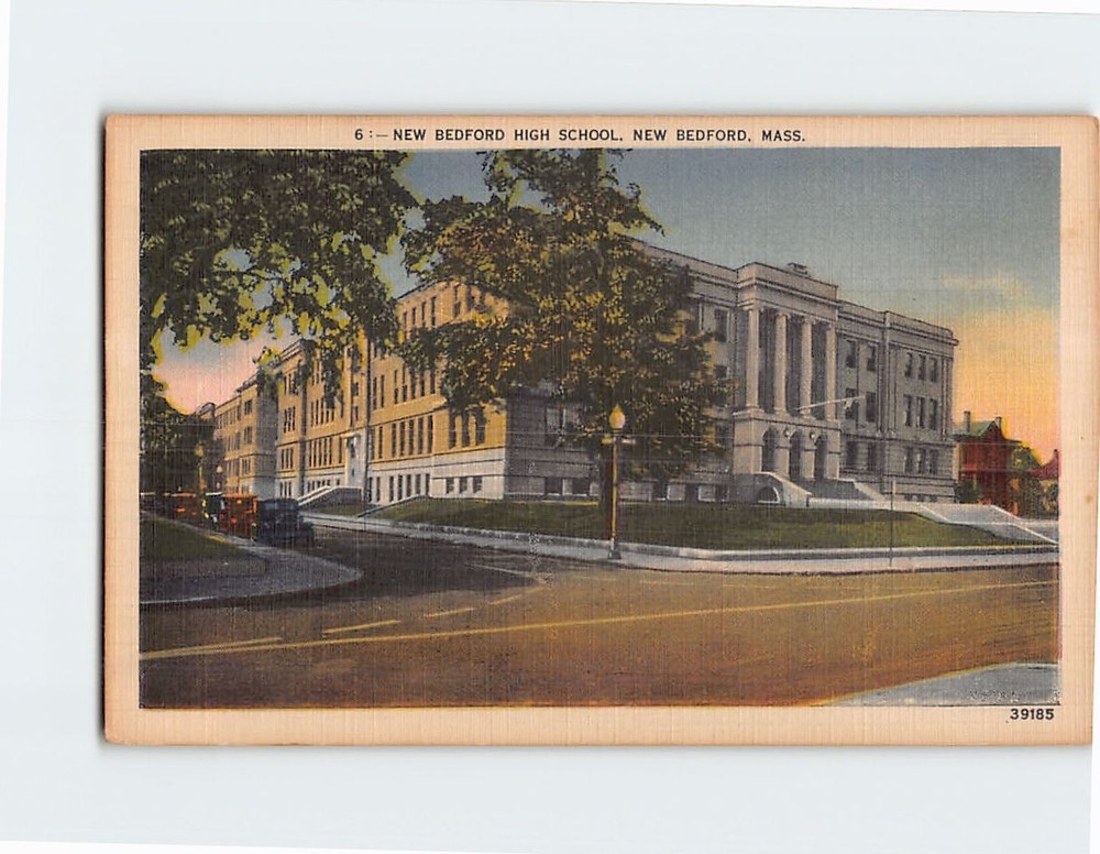 Postcard New Bedford High School New Bedford Massachusetts USA