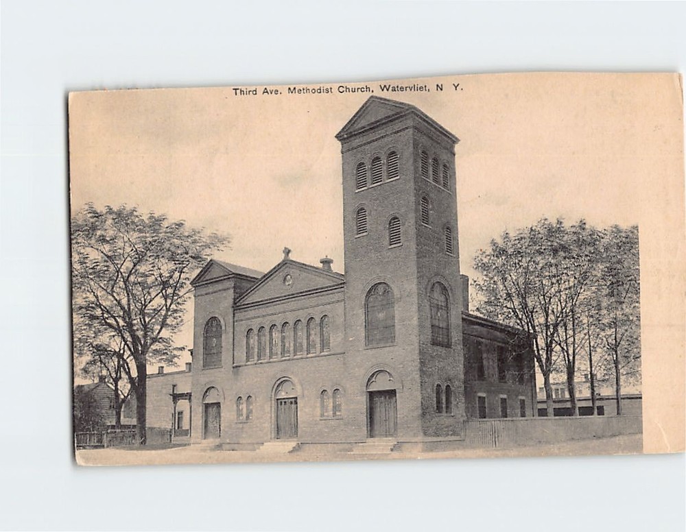 Postcard Third Avenue Methodist Church Watervliet New York USA
