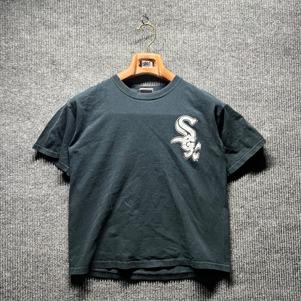 Majestic Chicago White Sox T Shirt Youth Large Black Beckham 15 MLB Fan Gear