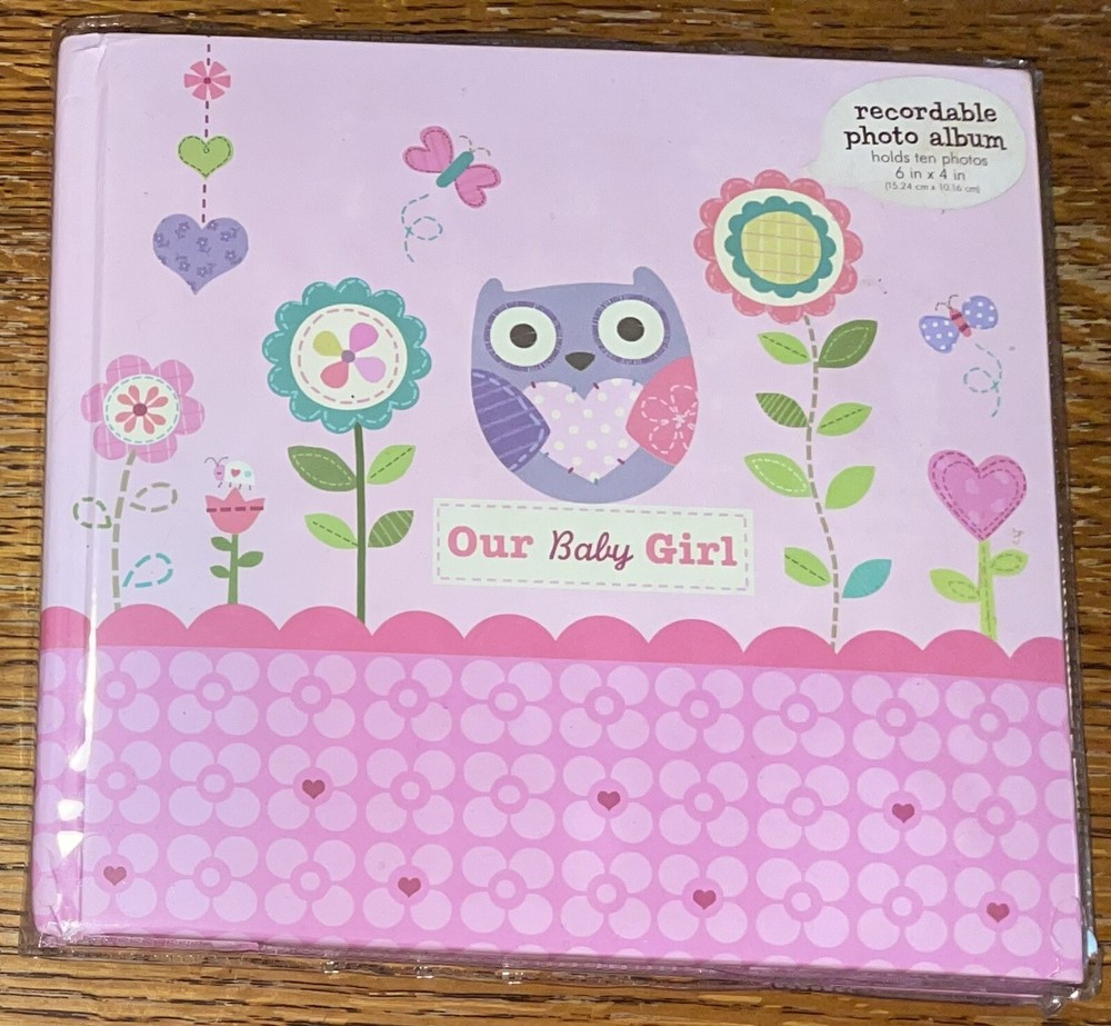 Stepping Stones Recordable Album ~Our Baby Girl~Holds 10 Photos Scrapbook 7x7.5”