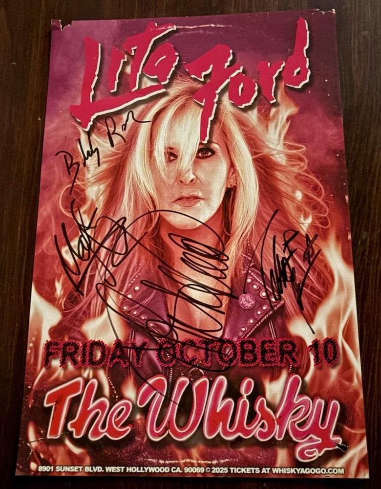Lita Ford full band Signed / Autographed Whisky A Go Go Official Show poster