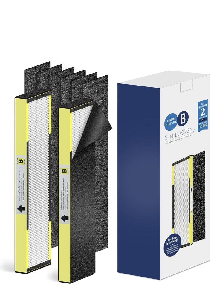 Elowoke 2-Pack 4825 HEPA Replacement Air Purifier Filters for Cleaner Air