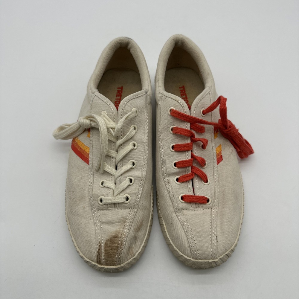 Tretorn Womens Casual Sneakers Size 8 Beige Logo ..#6