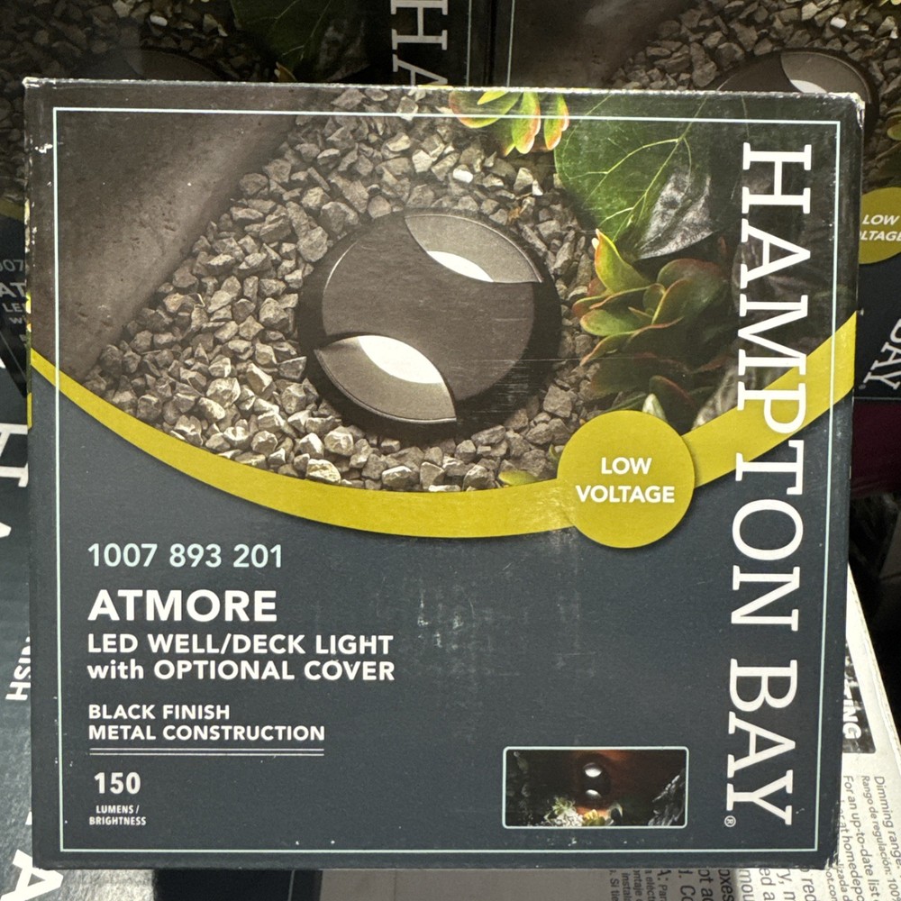 Hampton Bay Atmore Low Volt Black LED Outdoor Well/Deck Light