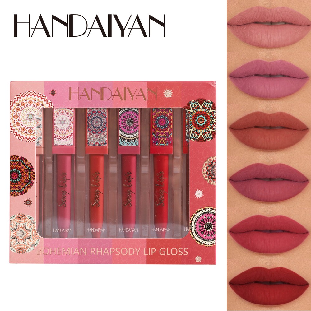 Bohemian Matte Liquid Lipstick Set - Velvet Long Lasting Non-Stick Lip Gloss
