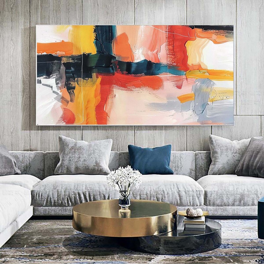 Original Graffiti Abstract Hand painted Oil Painting On Canvas Home Decor #015-image