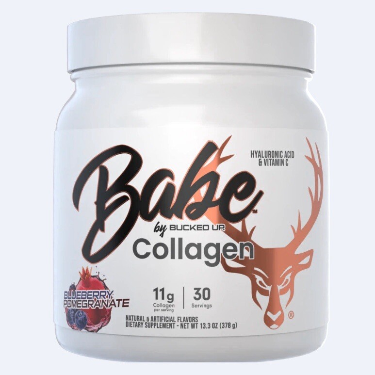 Bucked Up Babe Grass Fed Collagen For Hair,skin Blueberry Pomegranate 30 Serv
