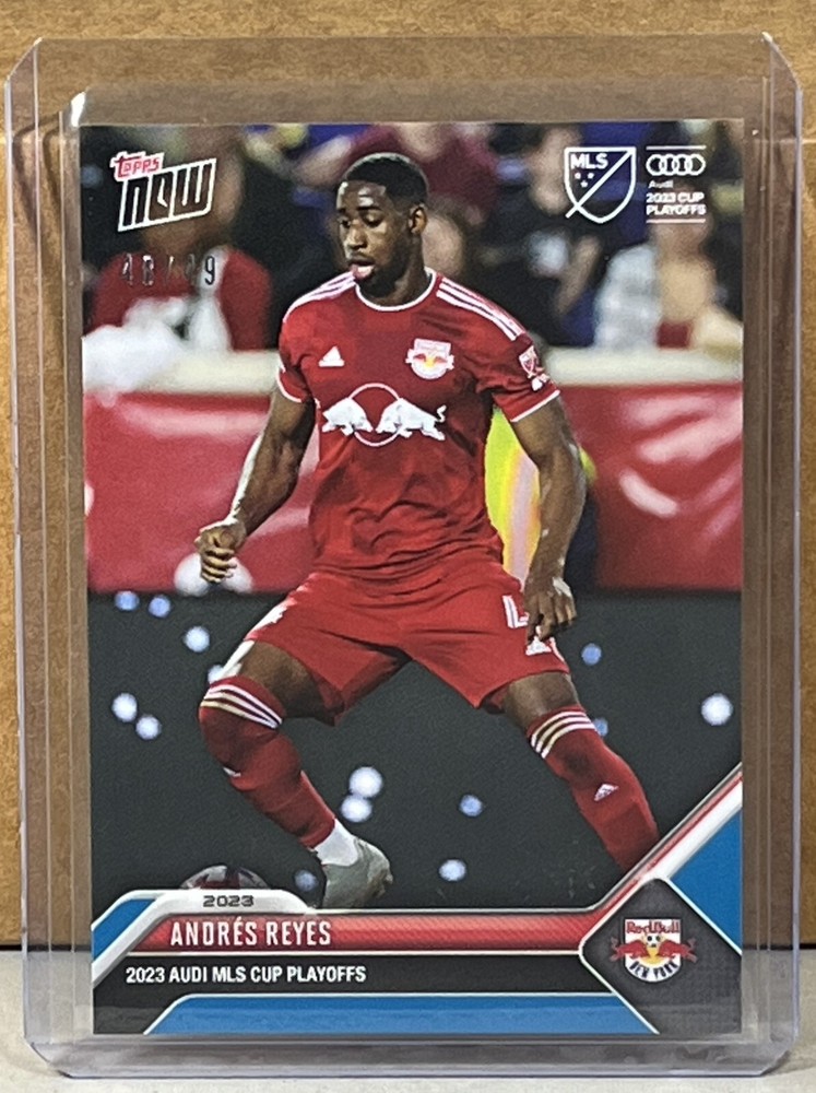 2023 TOPPS NOW MLS Playoffs #30 ANDRES REYES NY RED BULLS Blue Parallel 48/49