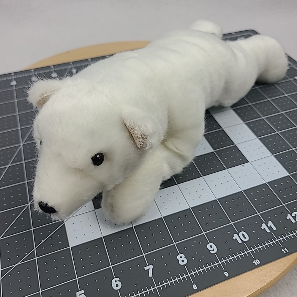 Realistic 16-Inch Polar Bear Weighted Stuffed Animal Plush by Ditz Designs