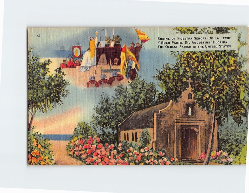 Postcard Shrine Of Nuestra Senora De La Leche Y Buen Parto St. Augustine FL USA