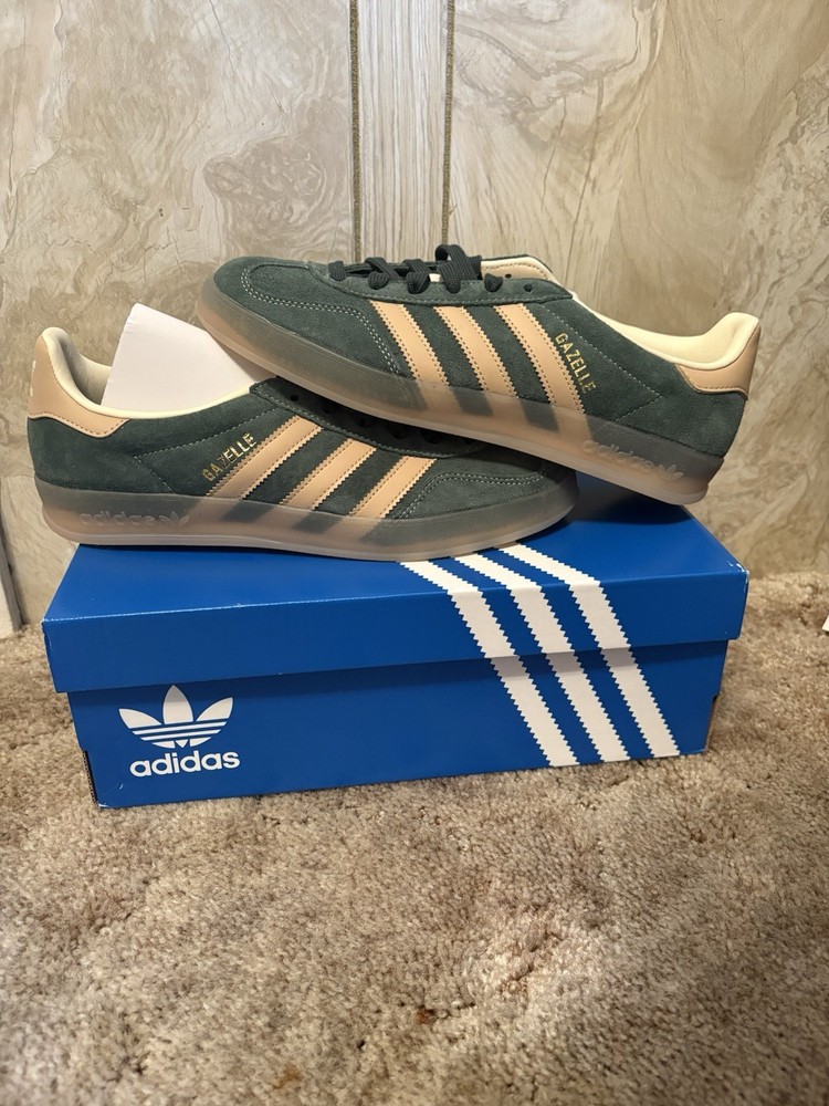 Adidas Indoor Gazelle Sandstone Green size 8M Brand New With Tags and Box