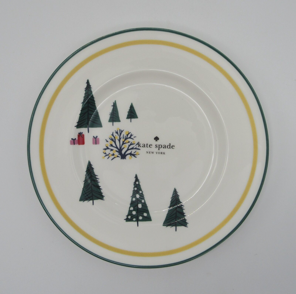 Kate Spade Lenox Arbor Village Holiday Christmas Salad Plate New-image