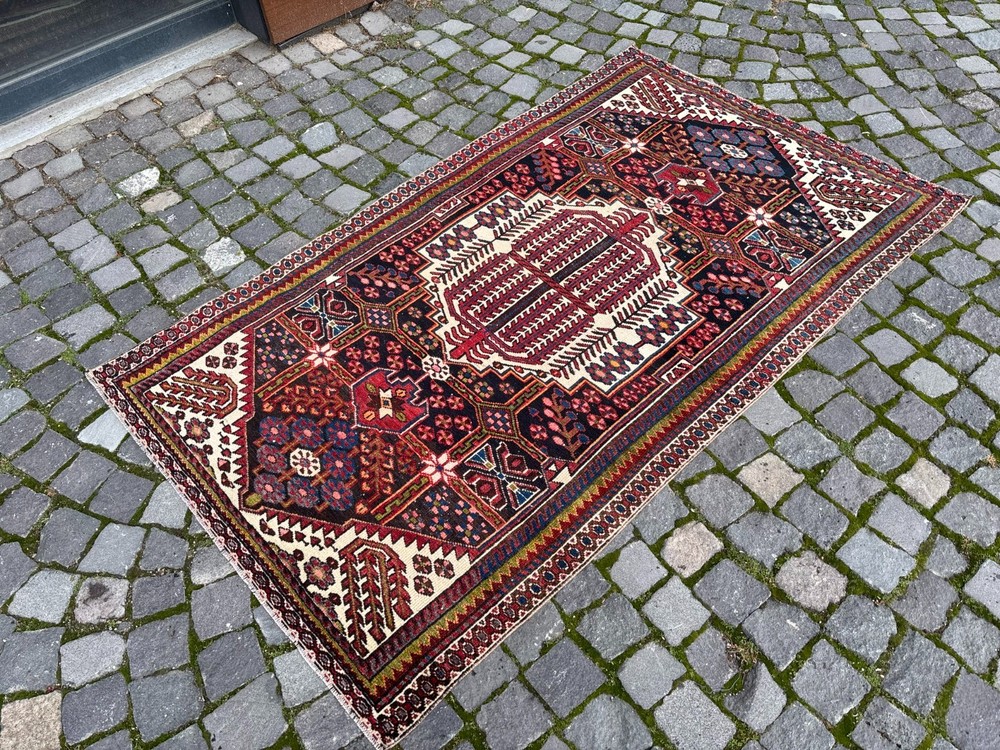Wool rug, Area rug, Vintage rug, Turkish rug, Bohemian rug 3,6 x 6,3 ft