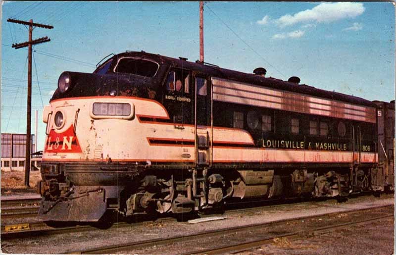 Postcard TRAIN SCENE Louisville Kentucky KY a/01 AK9215