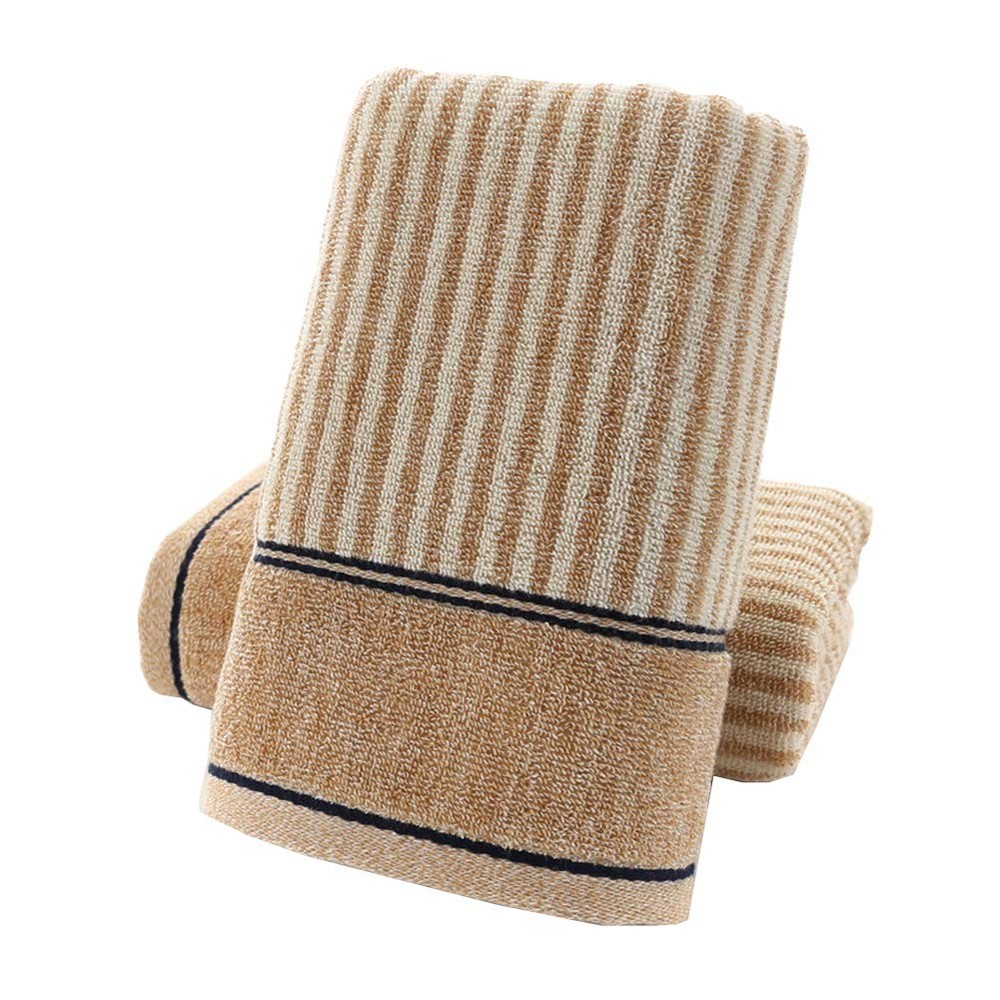 Hand Towels Set of 2 100% Cotton Striped Pattern Absorbent Soft Decorative To...