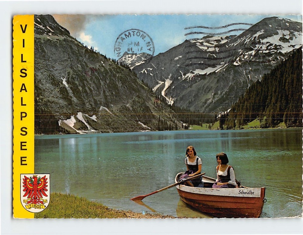 Postcard Vilsalpsee Lake in the Austrian Alps  Austria