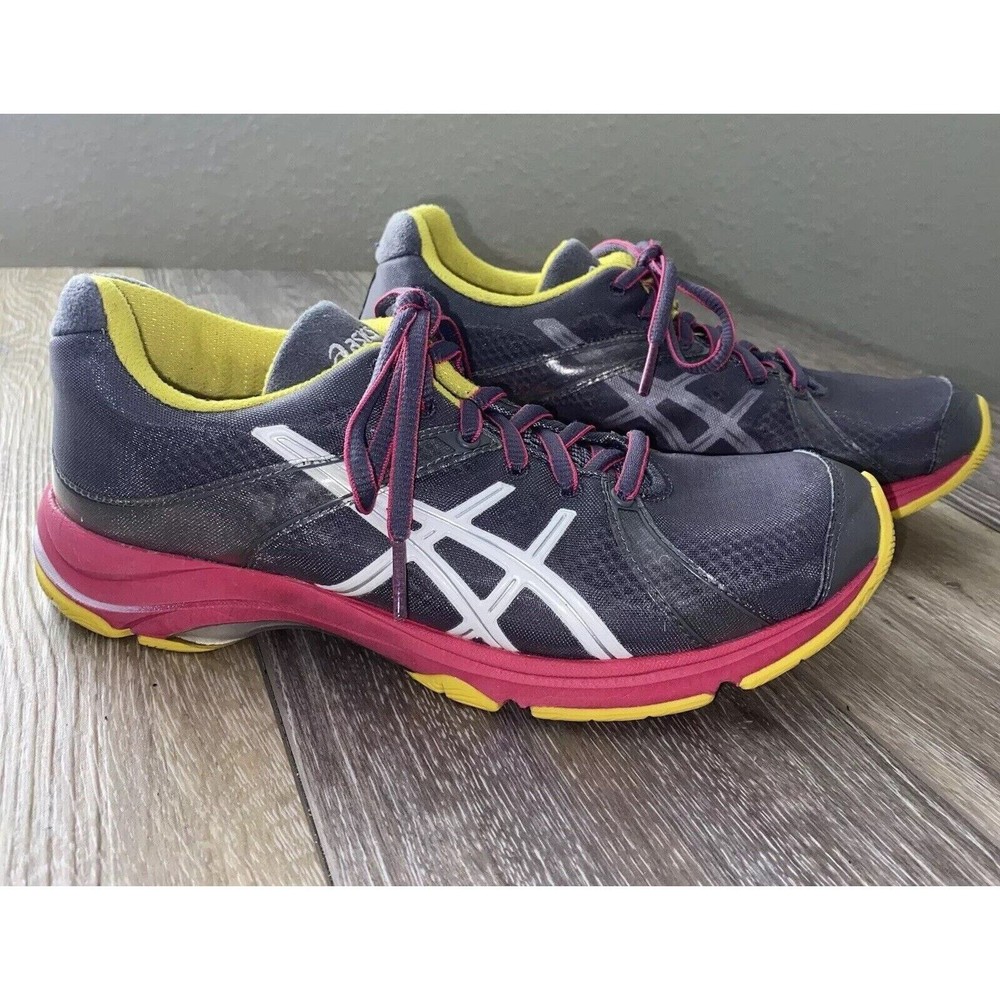 Asics Women’s US Size 7 Gel Ipera S172N Gray Yellow Pink Running Sneaker Shoes