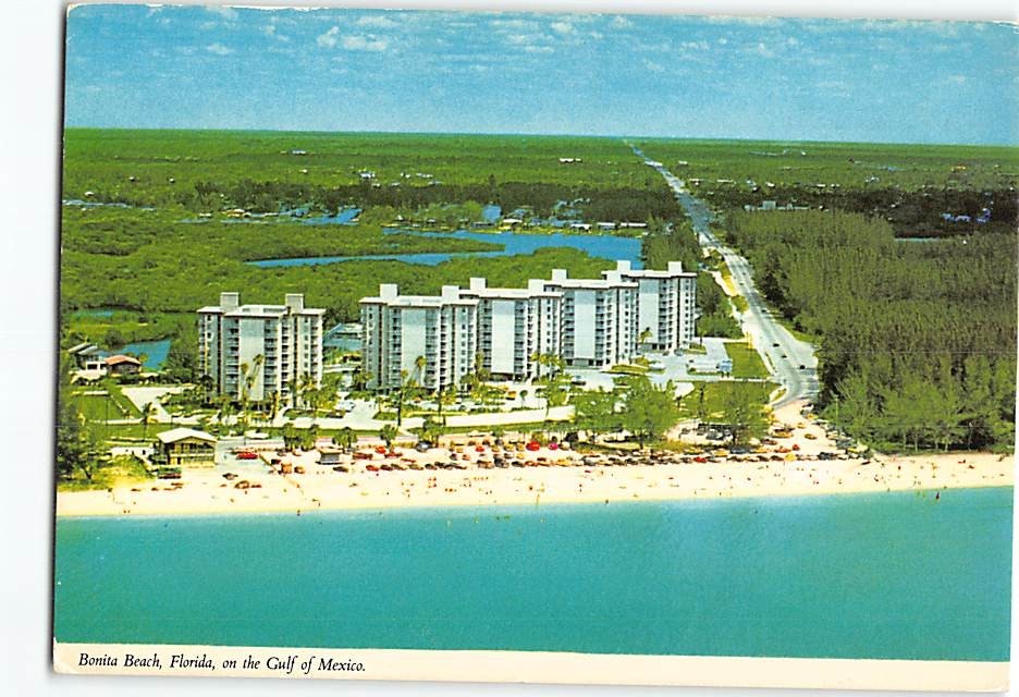 Postcard Aerial View Bonita Beach Florida USA