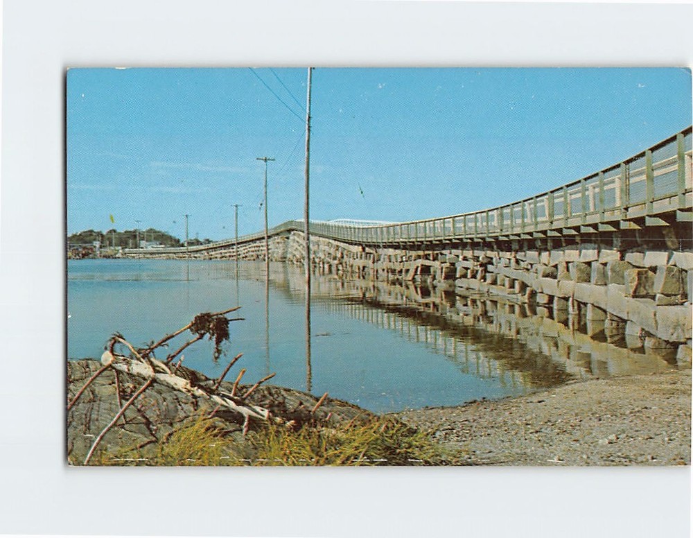 Postcard Cribstone Bridge Bailey Island Orr's Island Maine USA
