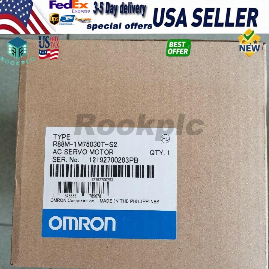One New Omron R88M-1M75030T-S2 Servo Motor In Box Fast Shipping